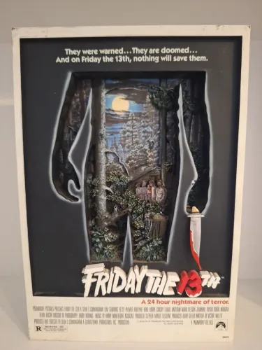 Poster 3D Filme Sexta Feira 13 Friday 13th Clássico Raro
