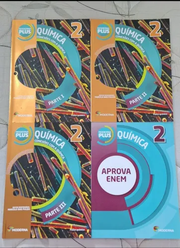 Kit de livros química 2 moderna plus ensino médio