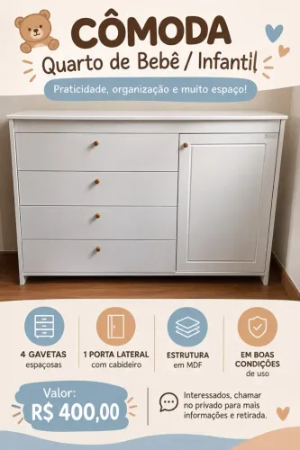 Cômoda quarto - espaçosa 