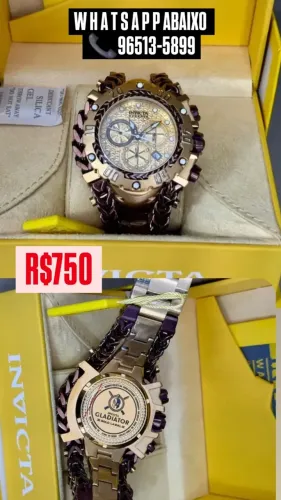 Relógio Invicta Gladiador Multifuncional Com Entrega Disponível