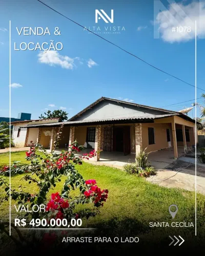 CASA À VENDA OU PARA LOCAÇÃO - SANTA CECÍLIA