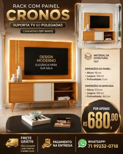 RACK COM PAINEL
