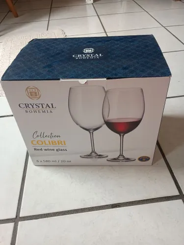 Taças de Cristal Bohemia Colibri 6 peças 580ml NOVO na caixa