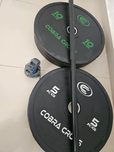 Par de Anilhas 5kg Cobra Cross - Emborrachadas Olímpicas