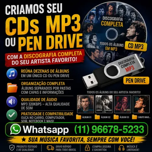 Pen drive CD com as músicas do seu artista favorito 