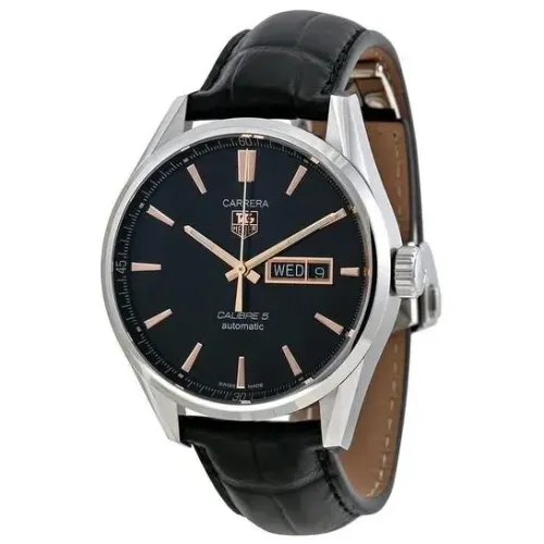 relógio TAG Heuer Carrera Automático, 41 mm, Aço couro WAR201C.FC6266