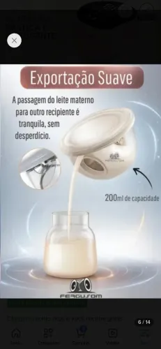 Bomba De Tirar Leite Materno Portátil Eletrica 24mm Sem BPA Não Precisa Segurar Ou Ficar A