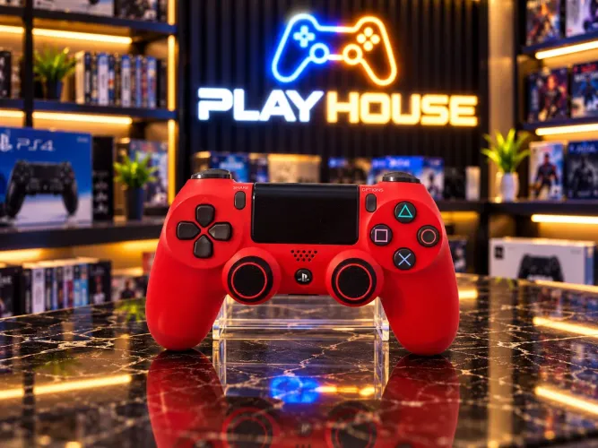 Controle PS4 Sony original vermelho semi novo