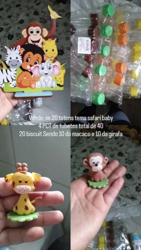 Totens em MDF tema safari baby $ 240,00 tudo