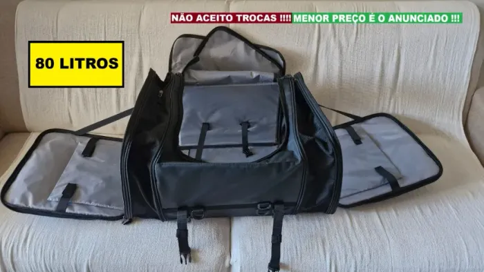 BAG emborrachada 80 litros (para transporte em moto)