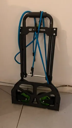 Carrinho de Carga Dobrável 70Kg Roda Maciça