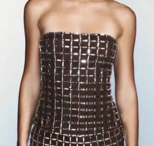 corset zara cravejado P