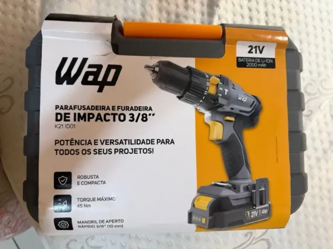 Parafusadeira E Furadeira De Impacto 3/8'' WAP K21 Id01 - Bivolt