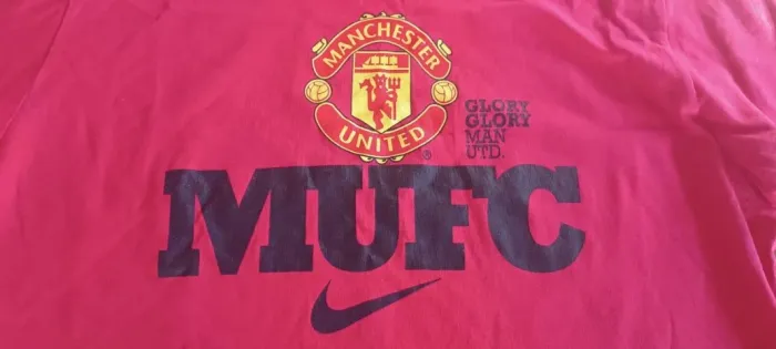 camiseta original manchester united nike vermelha Tamanho P Algodão Casual