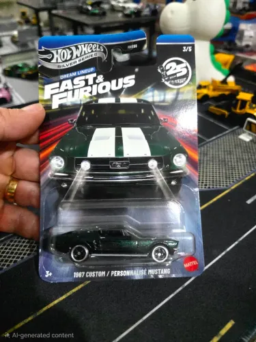 Miniatura Hot Wheels Silver Series 1967 Custom Mustang - Fast & Furious