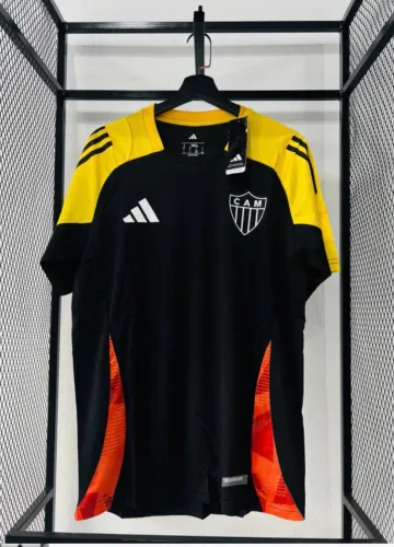 Camisa Treino Atletico Mineiro 2024 2025 Preta Amarela Adidas Nova g