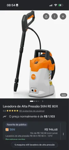 Lavadora de Alta Pressão Stihl RE 80X