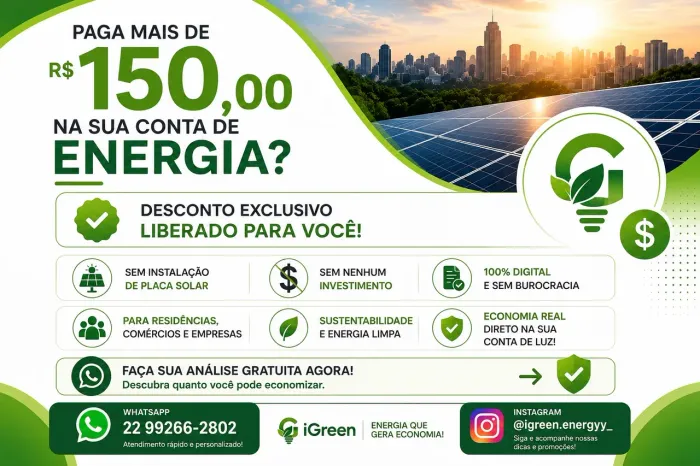 Desconto na Conta de Energia - Análise Gratuita