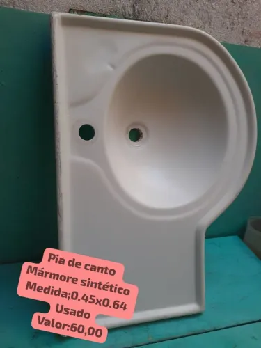 Pia Branco mármore sintético de canto! Não Aceito proposta