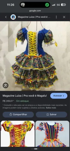 Vestido festa junina feminina
