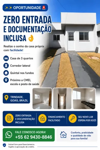 OPORTUNIDADE IMPERDÍVEL EM TRINDADE - GO