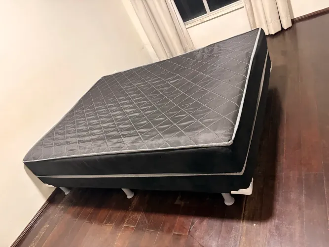 Cama Box Casal Completa - Preta