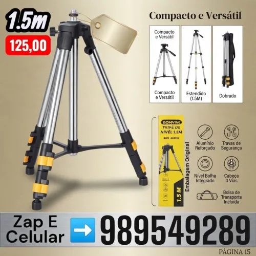 Tripé para nível 1.5m B-MAX 