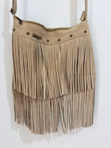 Bolsa Amaru de Camurça Bege