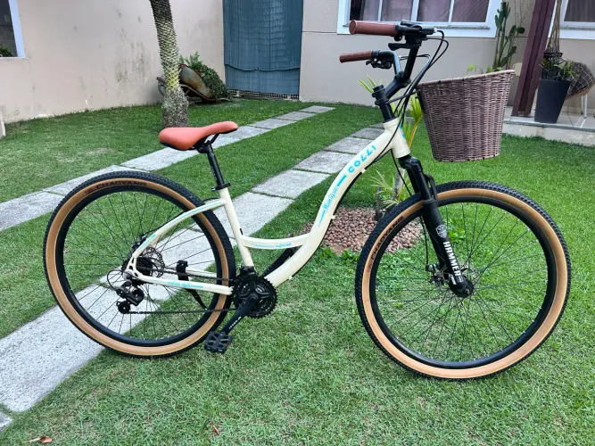 Bicicleta Colli Munique Aro 29 21V Shimano + Cesto Retrô