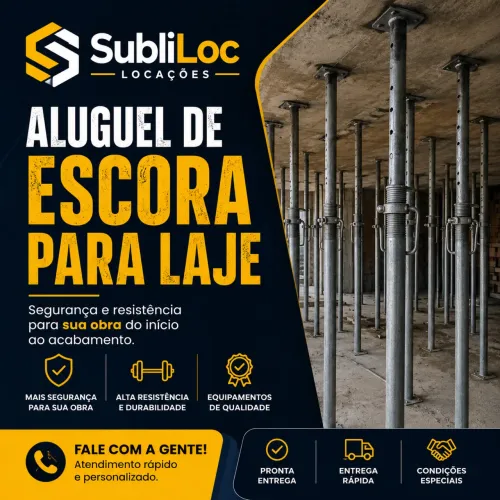 Aluguel de escora para laje
