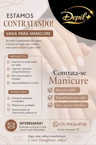 Vaga para Manicure - Itapuã