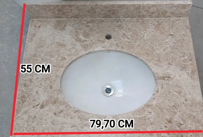 Bancada de Mármore com Cuba