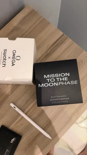Relógio omega x swatch moonswatch novo na garantia (original) 