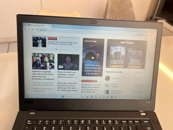 Notebook Lenovo core i5 8° geração, 16 gigas de memória, ssd M2 NVME 240 gigas