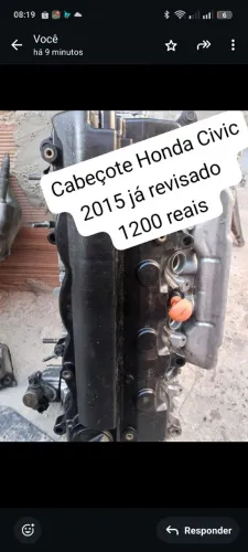 Cabeçote Honda Civic 2.0 faciado só estalar