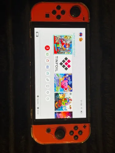 Nintendo Switch OLED Edição Especial Mario Red - Desbloqueado + SD 256GB + Acessórios