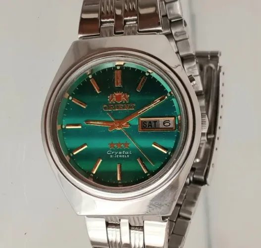 Relógio Orient Crystal Automático Raro Revisado - Não é Seiko Citizen Ricoh Technos Suiço
