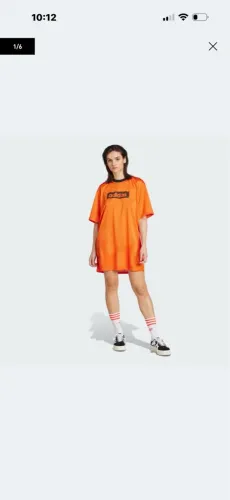 Vendo vestido estilo blusão adidas laranja, novo, tamanho 2GG