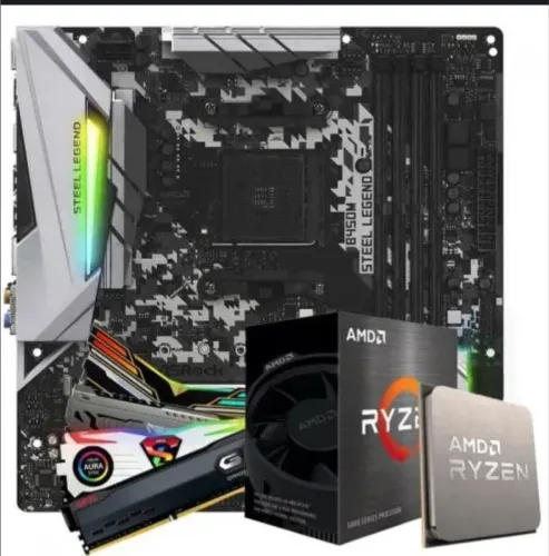 VENDO KIT B450M STEEL LEGEND, RYZEN 5 5600X,16GB RAM 2x8 3200mhz