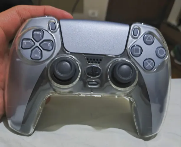 Controle PS5 Prata + Case de proteção de Brinde