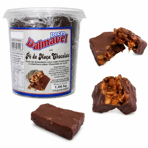 Kit 2 Potes Doces Pé de Moça com chocolate