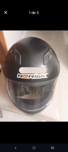Capacete Norisk Robocop preto c/ óculos - n.58