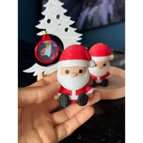 Kit Natalino Decoração Estilo Tricô Crochê