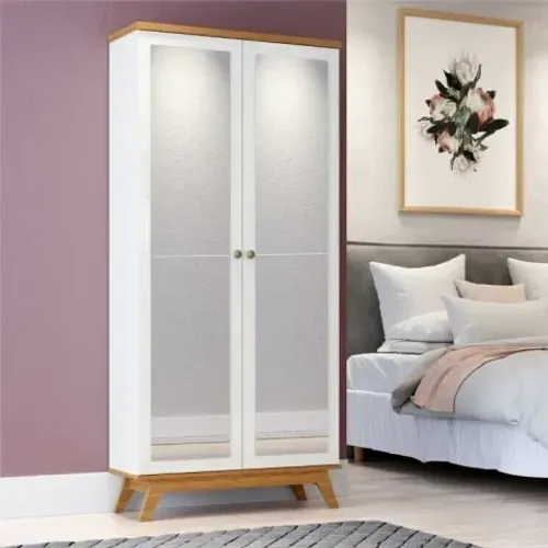 SAPATEIRA RETRO COM 2 PORTAS ESPELHADAS