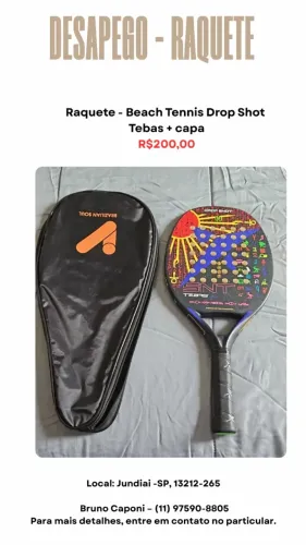 Raquete Beach Tennis Drop Shot Tebas
