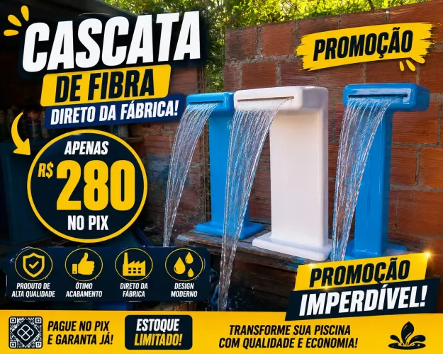 Cascata de fibra de vidro