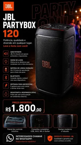 VENDE-SE - JBL PartyBox Club 120