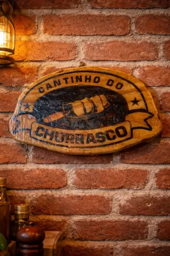 Placa Decorativo: Cantinho do Churrasco 