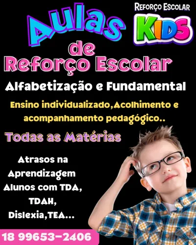 Aulas Particulares Todas as matérias! Alfabetização ao 9º ano