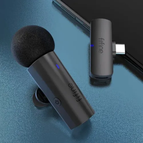 Microfone sem fio lapela Fifine M6 para celulares Android 2.4g Lacrado